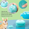 Dog Soft Bath Brush Body Scrubber with Shampoo Dispenser