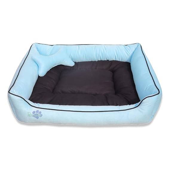 Ultra Soft Ethenic Designer Nylex Fabric with Anti-Skid Base Machine Washable Bed for Dog & Cat Small Pink