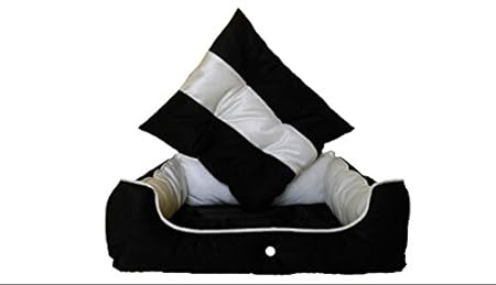 Square Shape Reversible Dual Color Ultra Soft Ethnic Designer Velvet Bed for Dog & Cat(Export Quality)-Small