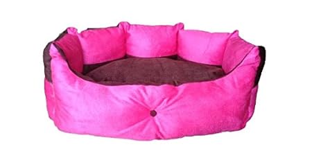 Reversible Dual Ultra Soft Ethnic Designer Velvet Bed for Dog & Cat(Export Quality)-Small