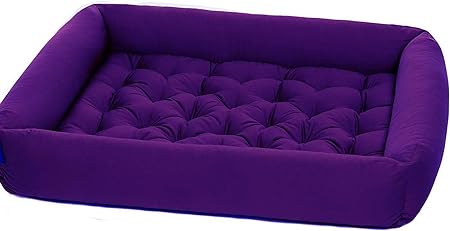 Reversible Dual Color Ultra Soft Ethnic Designer Velvet Bed for Dog & Cat(Export Quality)