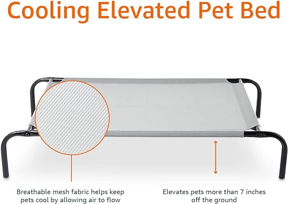 Comfortable Elevated Waterproof Cooling Pet Indoor and Outdoor Bed with Mesh