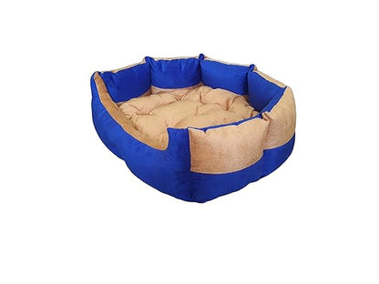 Reversible Dual Ultra Soft Ethnic Designer Velvet Bed for Dog & Cat(Export Quality)-Small