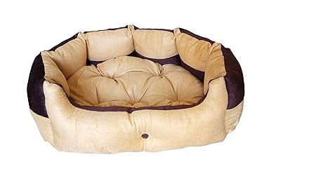 Reversible Dual Ultra Soft Ethnic Designer Velvet Bed for Dog & Cat(Export Quality)-Small