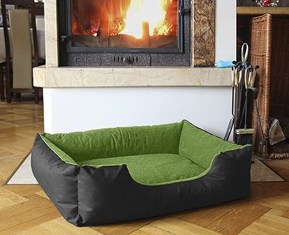 Square Shape Reversible Ultra Soft Ethnic Designer Velvet Bed for Dog & Cat(Export Quality)-Small
