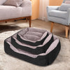Elite Super Soft Dog/Cat Bed Black & Grey Furr Color Machine Washable & Anti-Skid Bottom (Reversible)