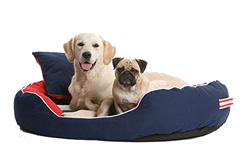 Elite Bolster Dog & Cat Bed with Two Cushions
